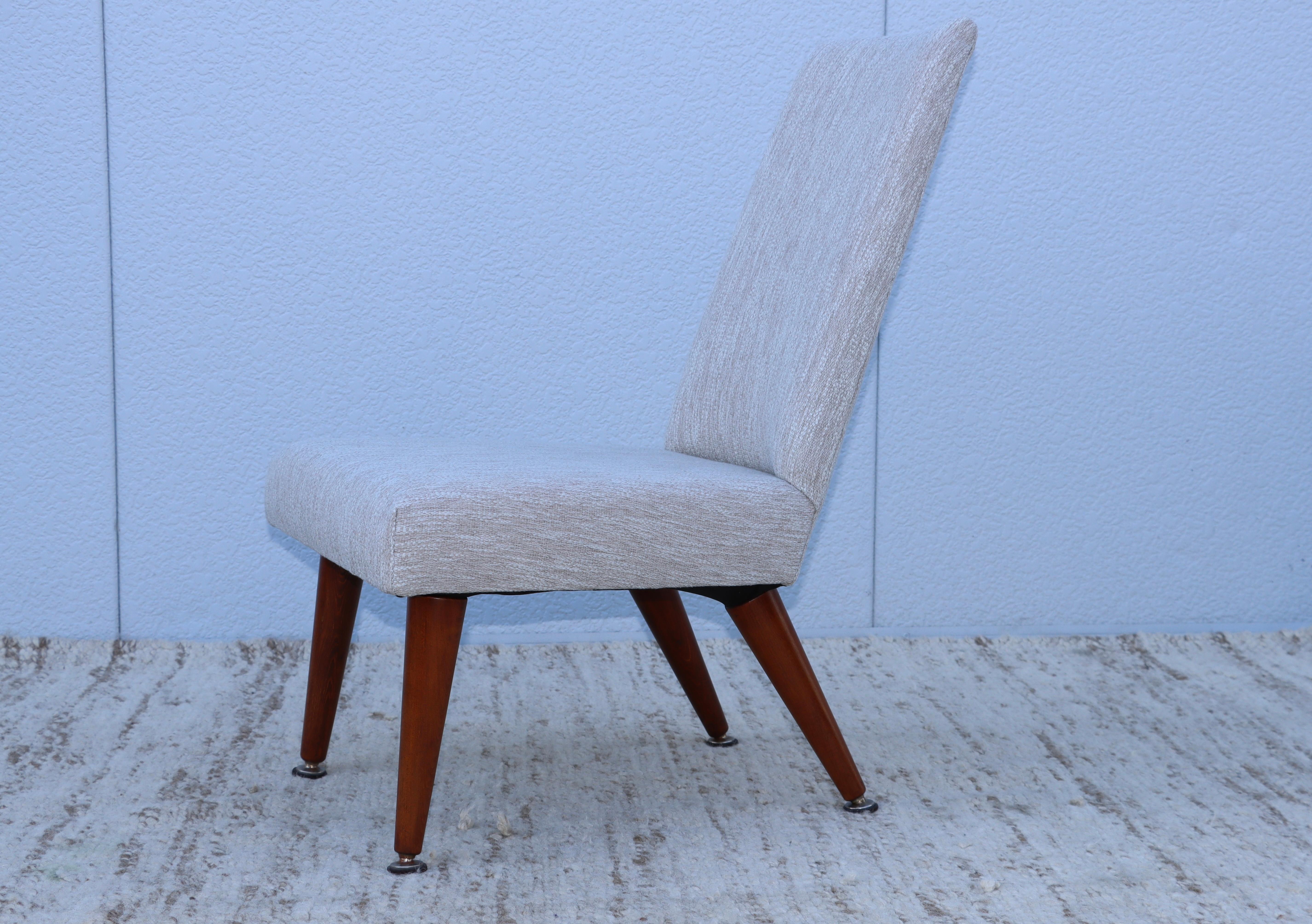 1960's Mid-Century Modern Petite Slipper Chairs 5