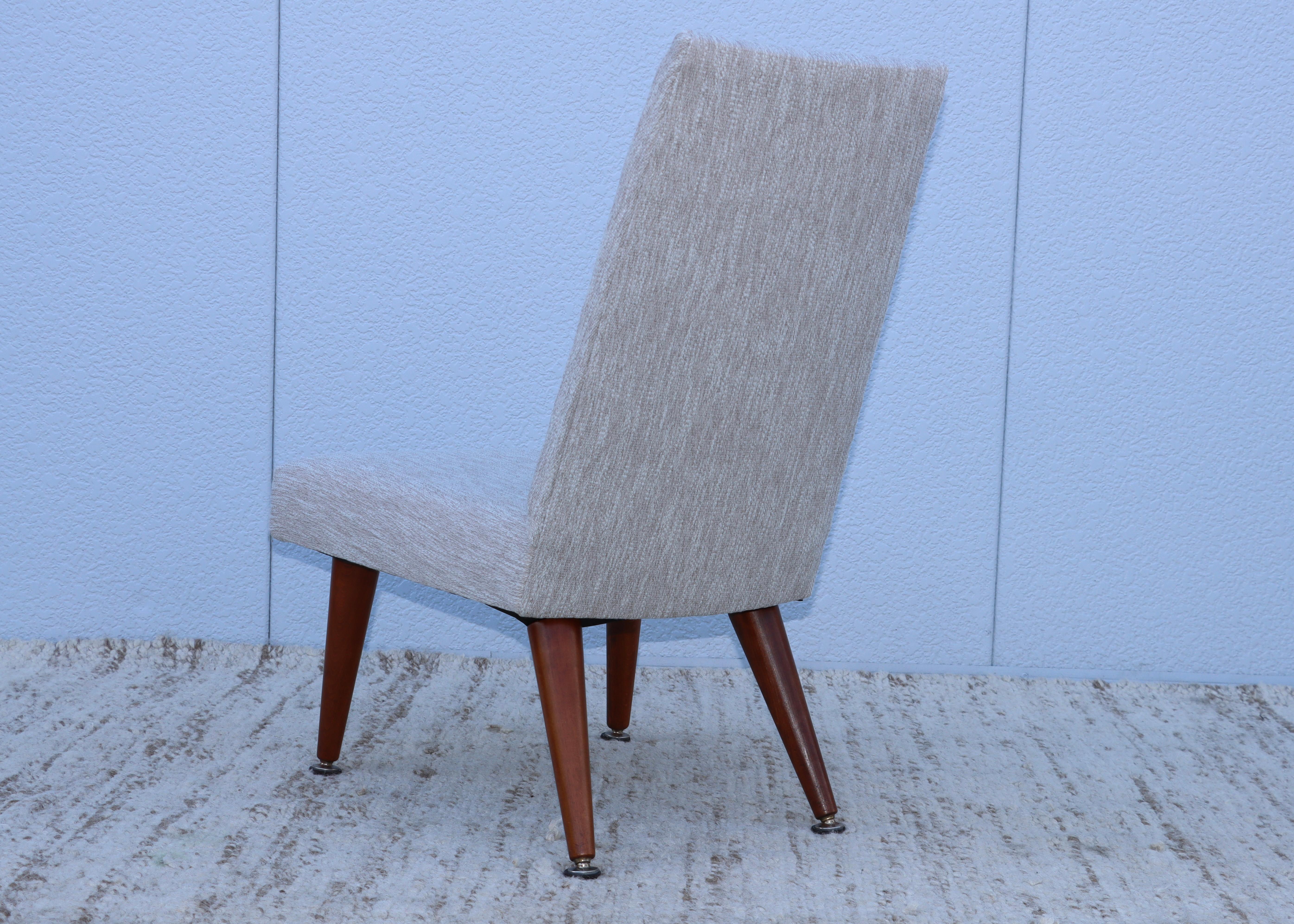1960's Mid-Century Modern Petite Slipper Chairs 7