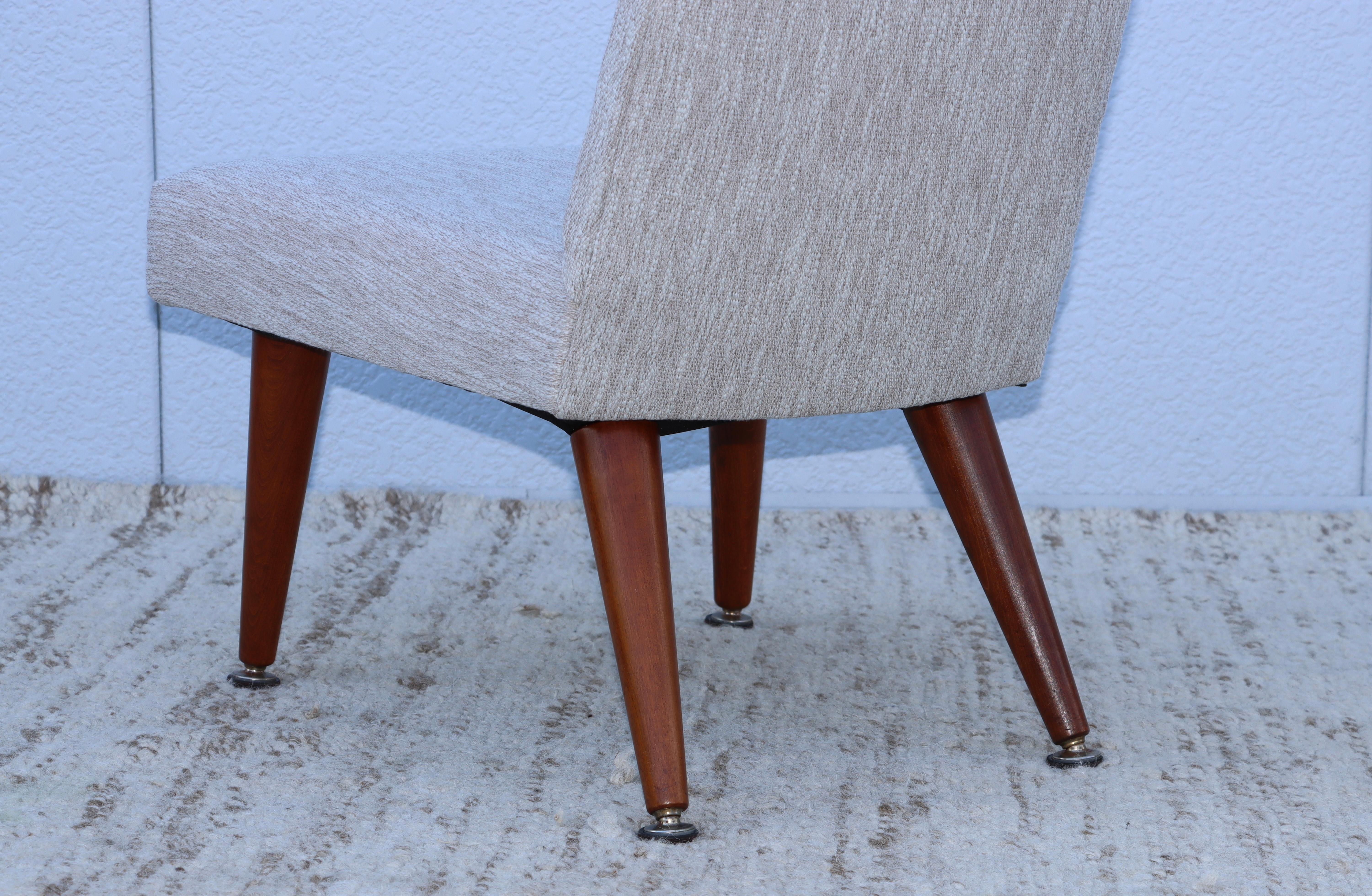 1960's Mid-Century Modern Petite Slipper Chairs 8