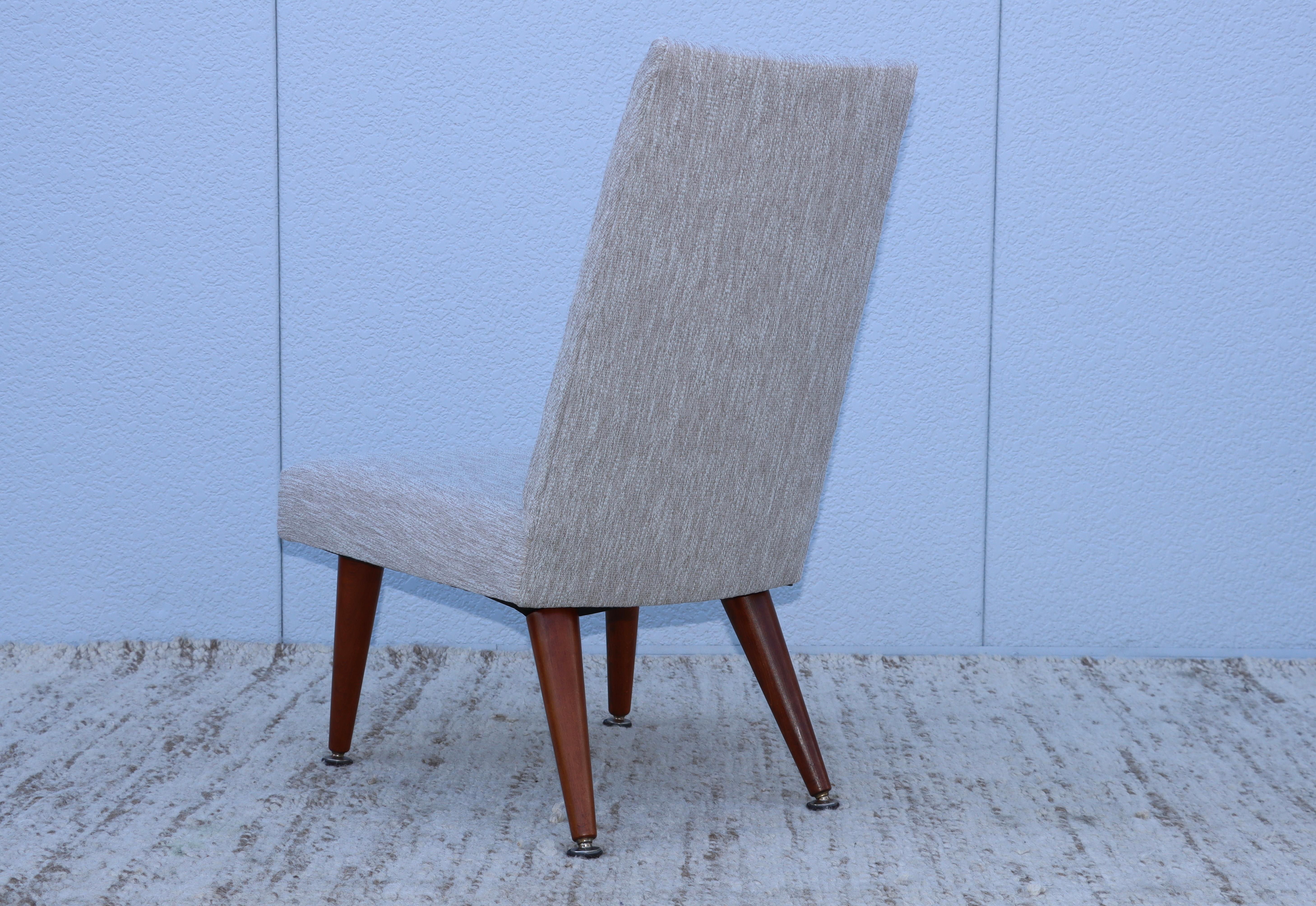 1960's Mid-Century Modern Petite Slipper Chairs 9