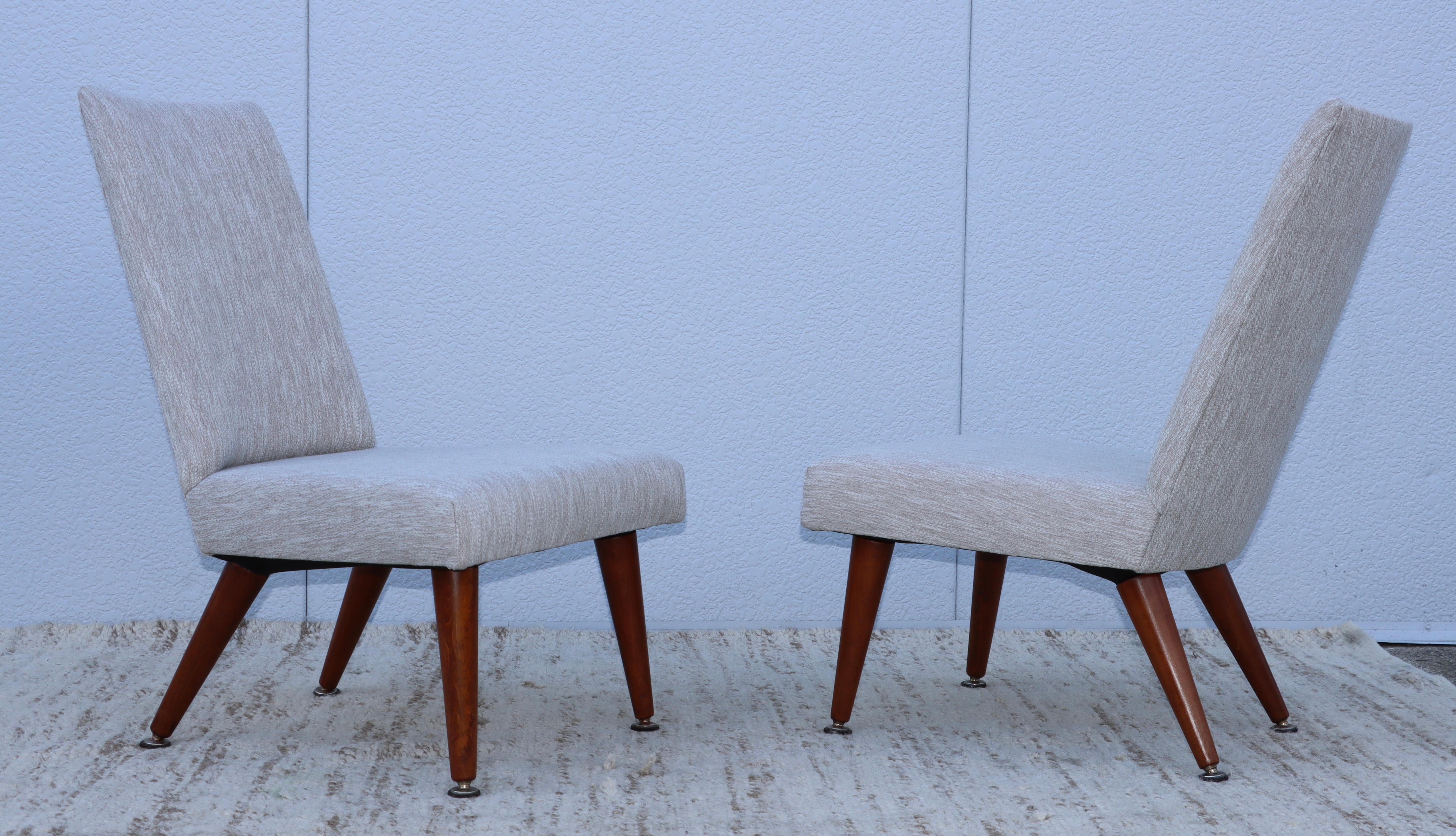 Mid-20th Century 1960's Mid-Century Modern Petite Slipper Chairs