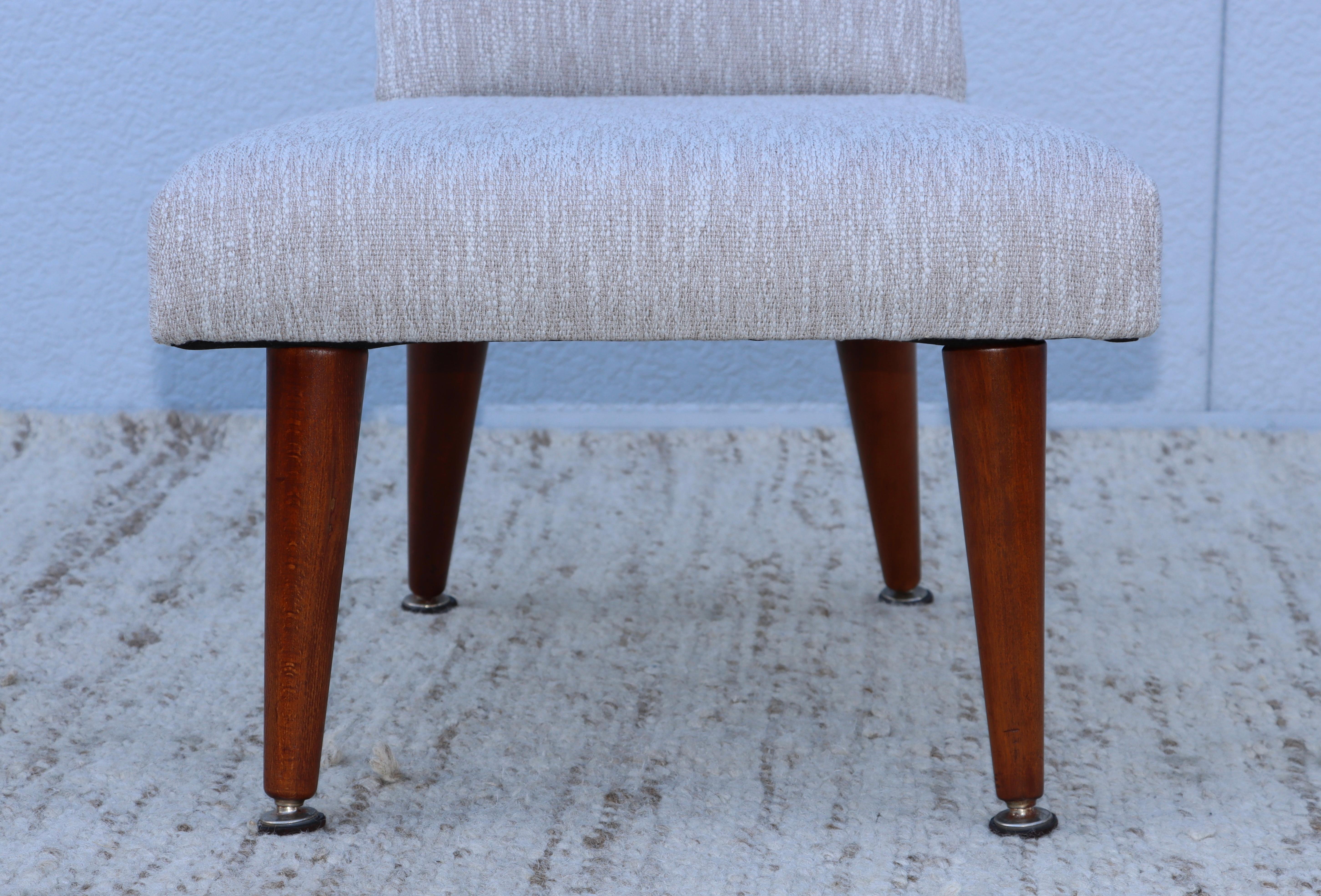 1960's Mid-Century Modern Petite Slipper Chairs 3