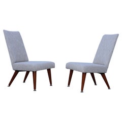 Petites chaises pantoufles mi-siècle modernes des années 1960