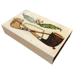 1960s Mid-Century Modern Piero Fornasetti Cigarette Box