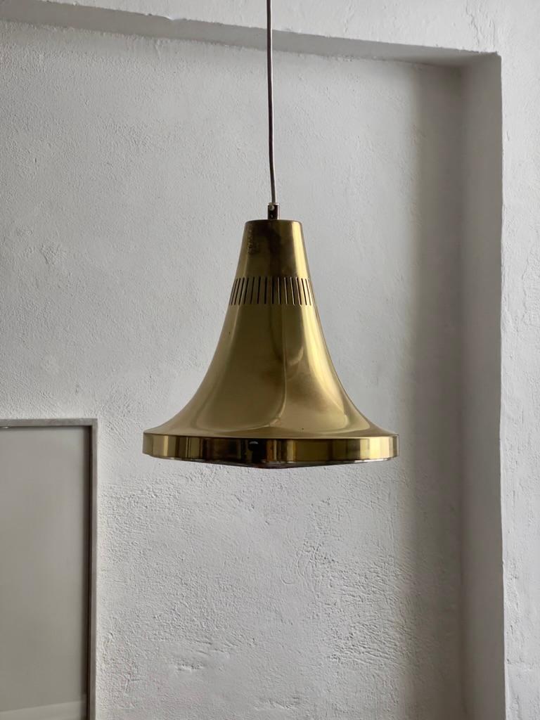 1960s Mid-Century Modern Polished Brass Pendant by Hans Agne Jakobsson Sweden For Sale 4