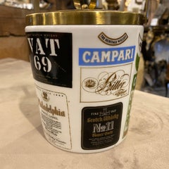 1960s Mid-Century Modern Porcelain and Brass German Ice Bucket