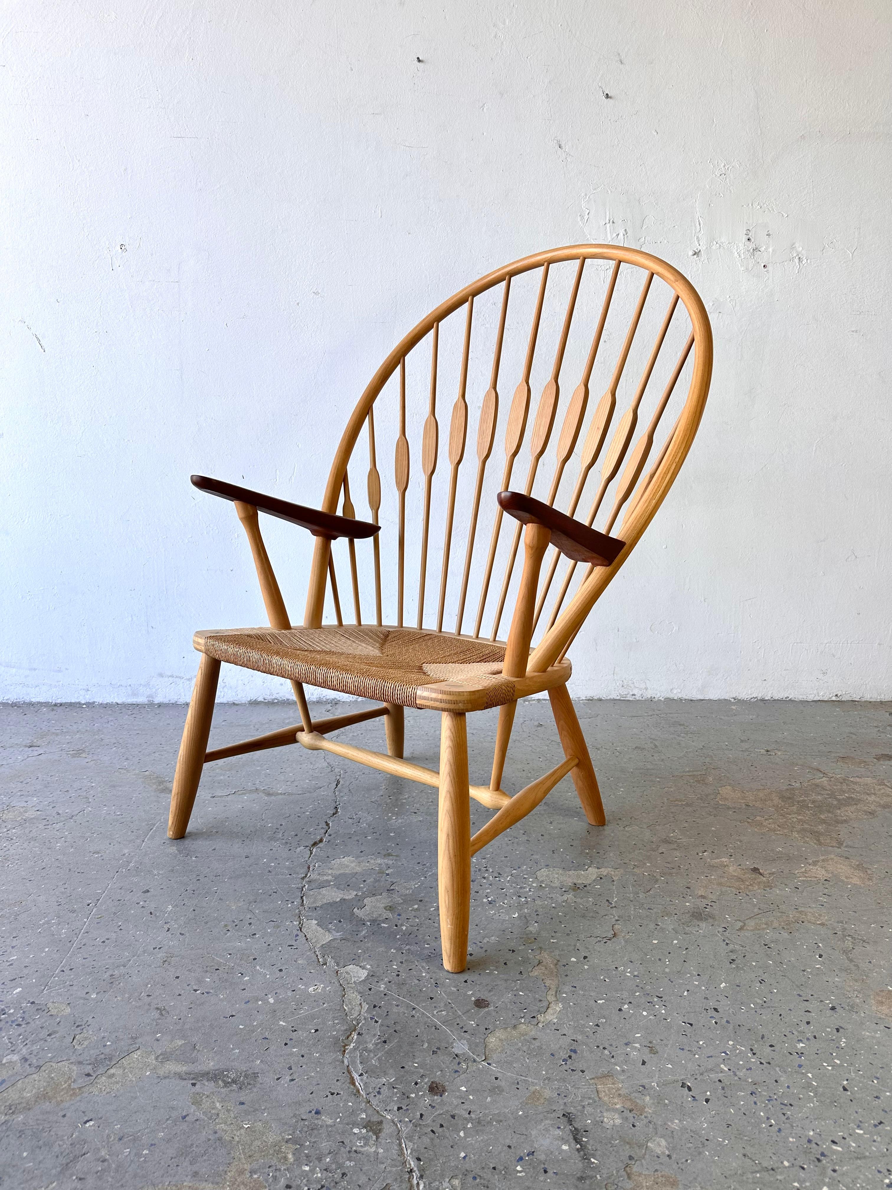 1960s Mid-Century Modern Pp550 Peacock Chair by Hans Wegner for Johannes Hans 11