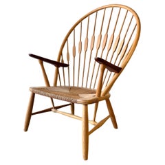 1960s Mid-Century Modern Pp550 Peacock Chair by Hans Wegner for Johannes Hans