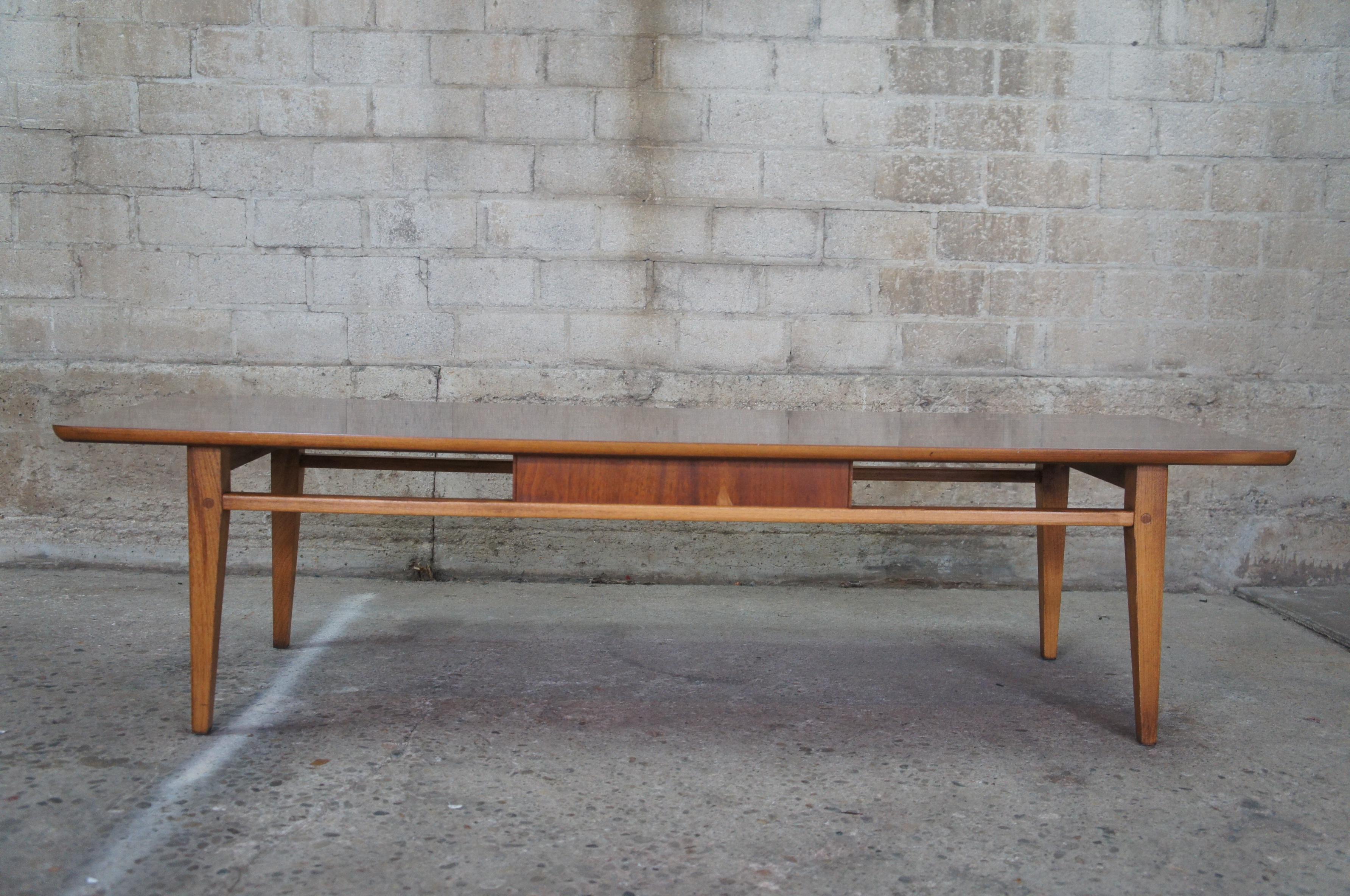 1960s Mid-Century Modern Rectangular Lane Coffee Cocktail Table Danish MCM 5