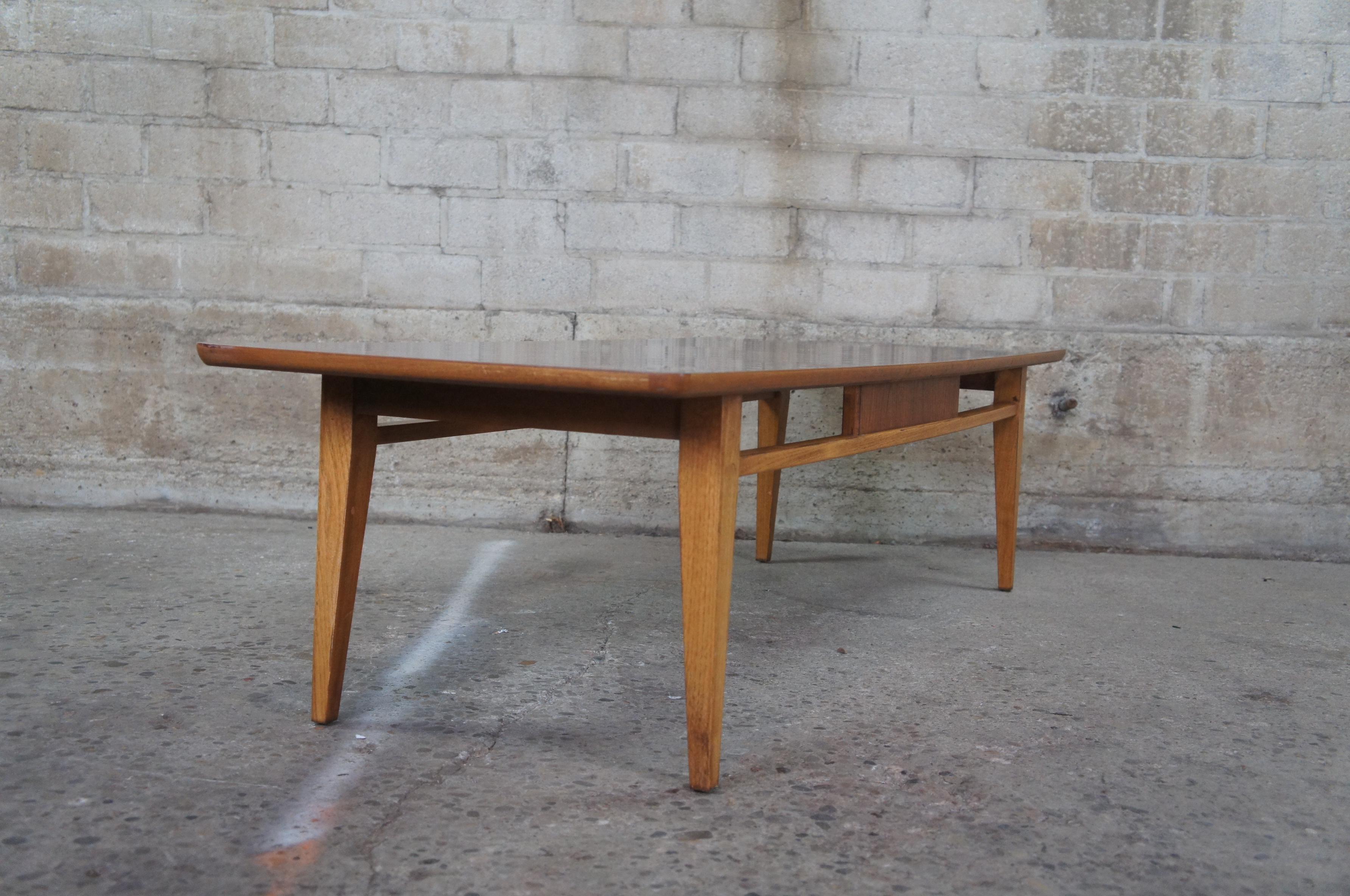 Formica 1960s Mid-Century Modern Rectangular Lane Coffee Cocktail Table Danish MCM