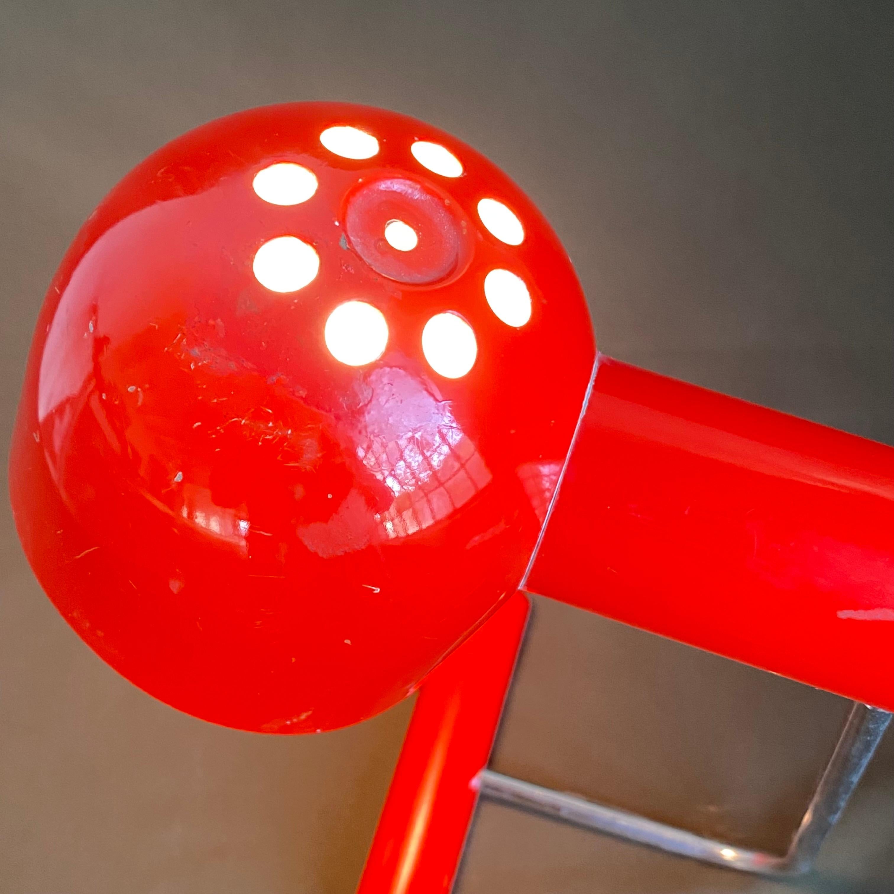 1960's Mid-Century Modern Red Desk or Table Lamp  For Sale 3
