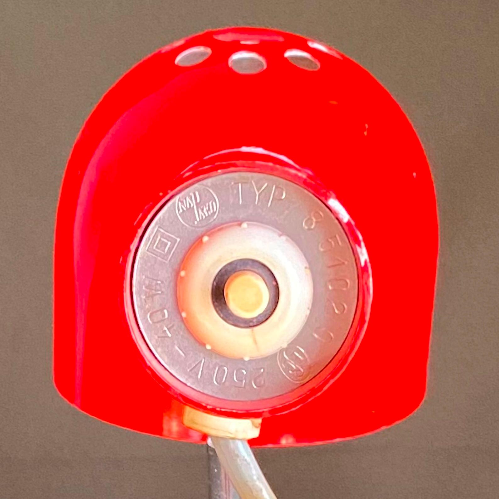 1960's Mid-Century Modern Red Desk or Table Lamp  For Sale 6