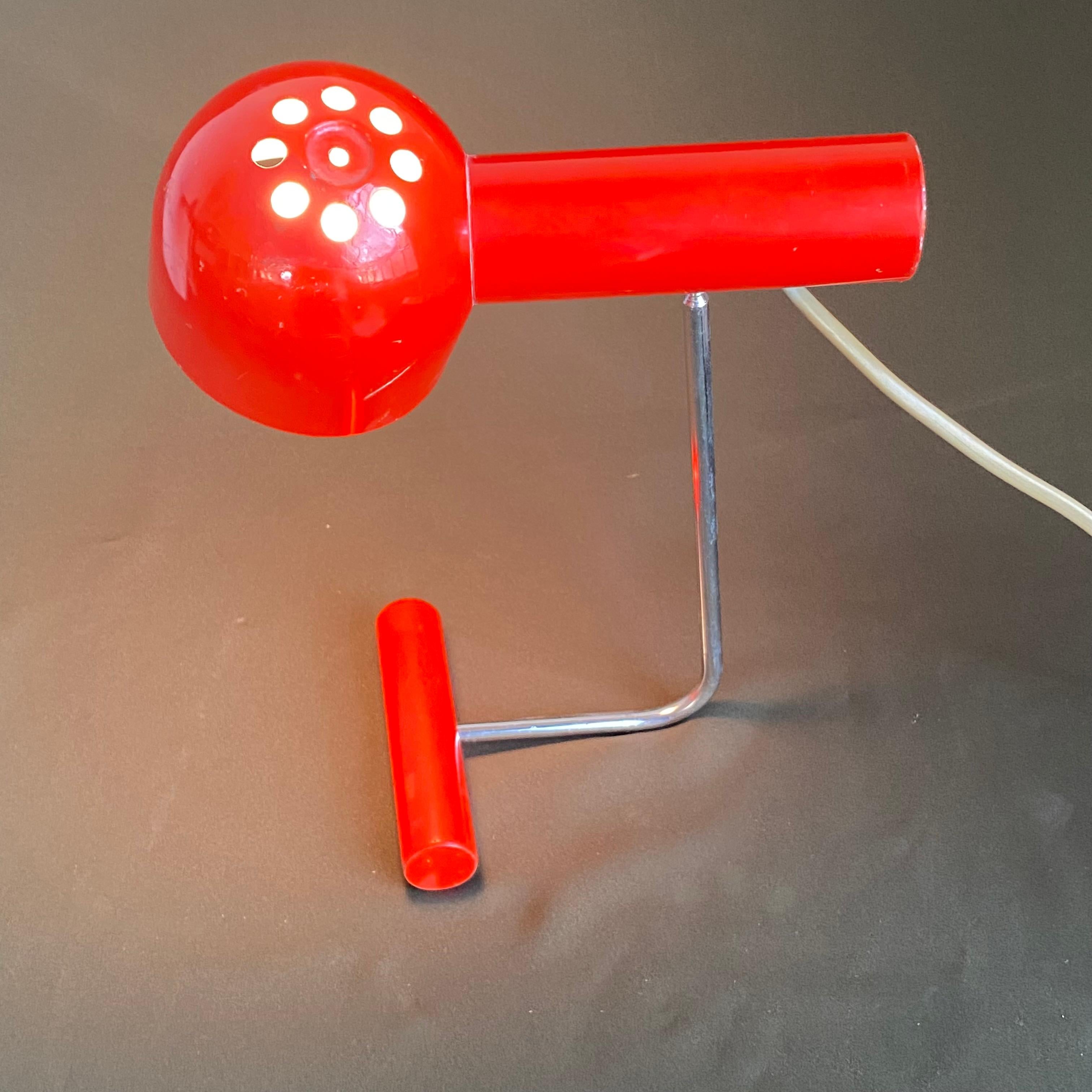 Mid-20th Century 1960's Mid-Century Modern Red Desk or Table Lamp  For Sale