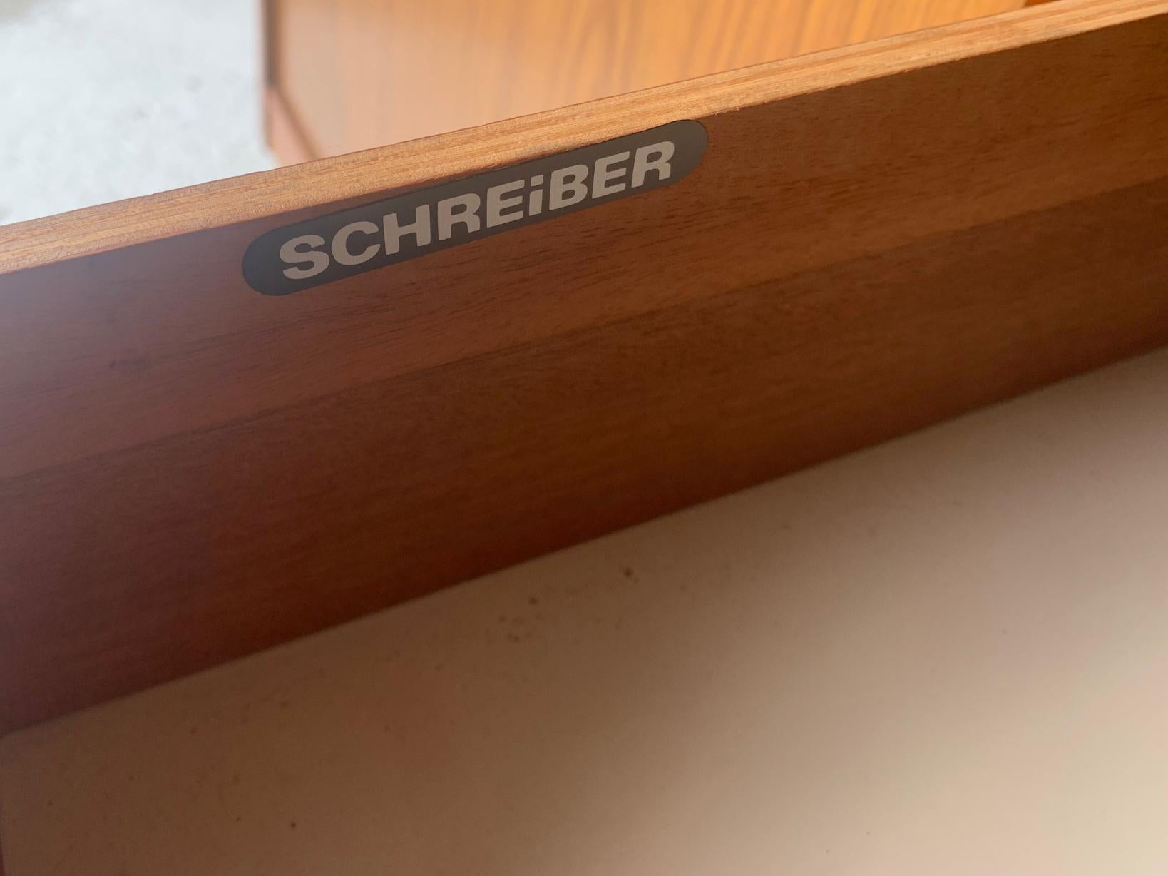 Formica Divisorio / parete attrezzata Mid-Century Modern degli anni '60 di Schrieber in vendita