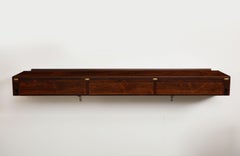 1960's Mid-Century Modern Rosewood Wall-Mounted Desk by Arne Hovmand Olsen