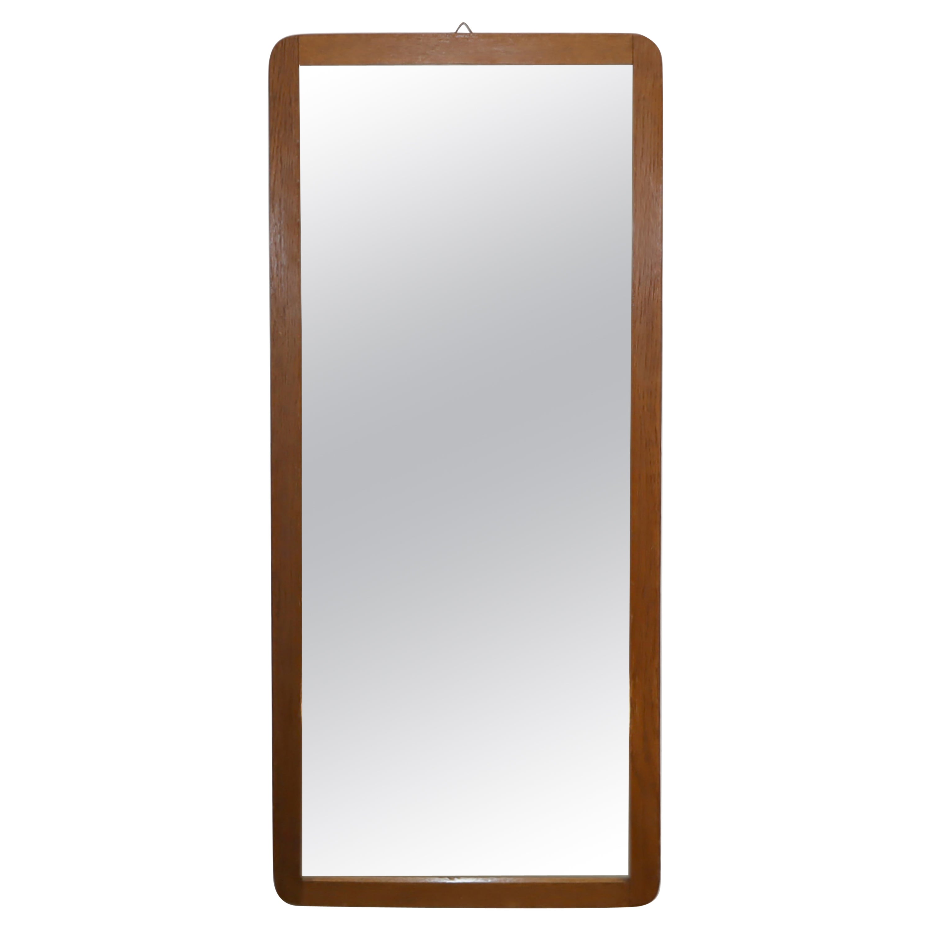 1960s Mid-Century Modern Scandinavian Teak Wall Mirror