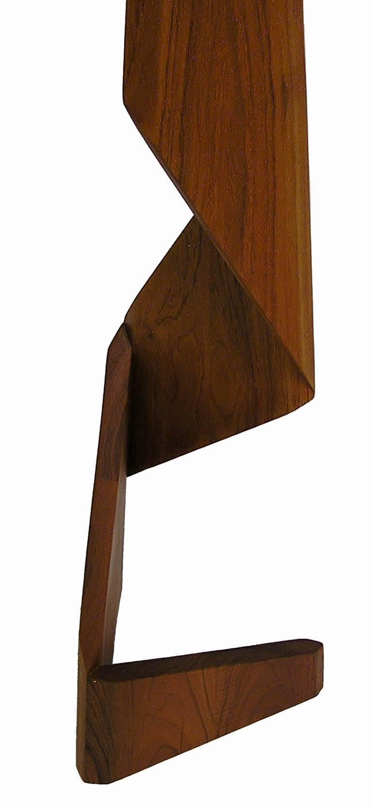 1960s Mid-Century Modern Sculpted Teak Zig Zag Floor Lamps, Denmark 2