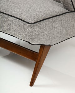 1960s Mid-Century Modern Sculptural Lounge Chairs with Fruit-Wood Base