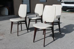 1960's Mid Century Modern Set of 4 French Modern Dining Chairs