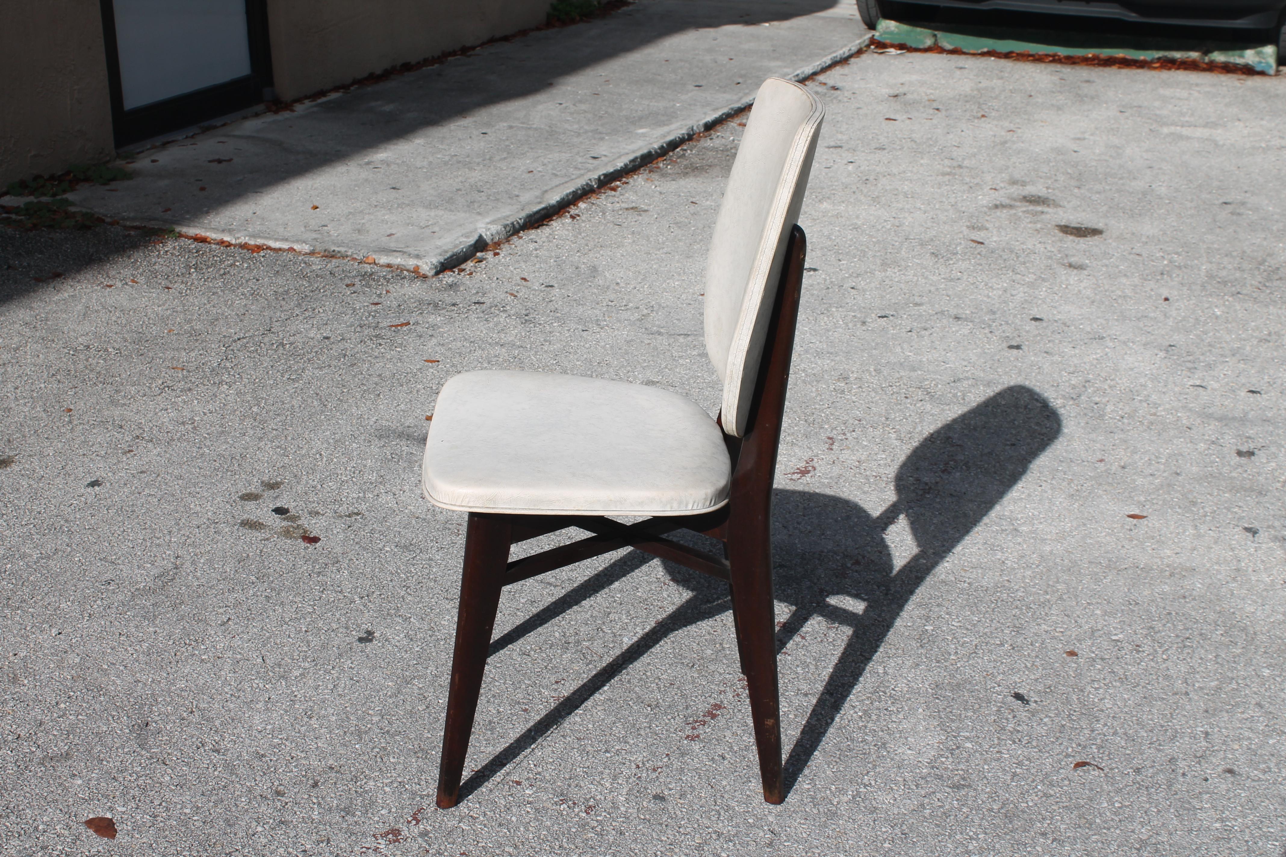 Mid-20th Century 1960's Mid Century Modern Set of 4 French Modern Dining Chairs For Sale