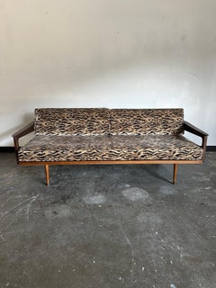 1960s Mid Century Modern Sofa with Wood Frame