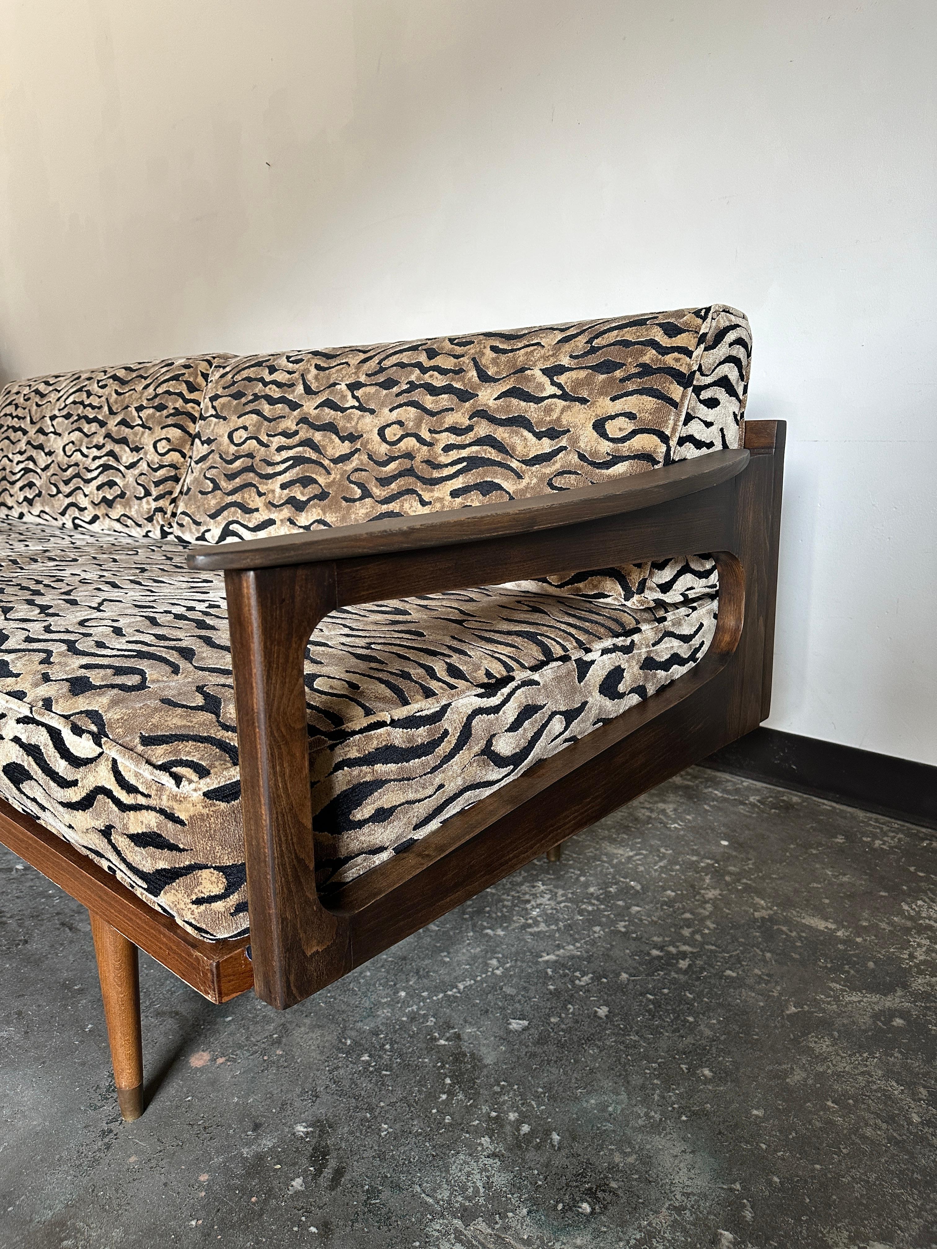 20th Century 1960s Mid Century Modern Sofa with Wood Frame