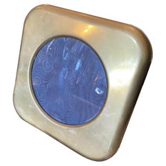 1960s Mid-Century Modern Solid Brass Italian Square Picture Frame