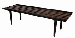 1960s Mid-Century Modern Solid Teak Bench
