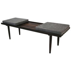 1960s Mid-Century Modern Solid Teak Bench