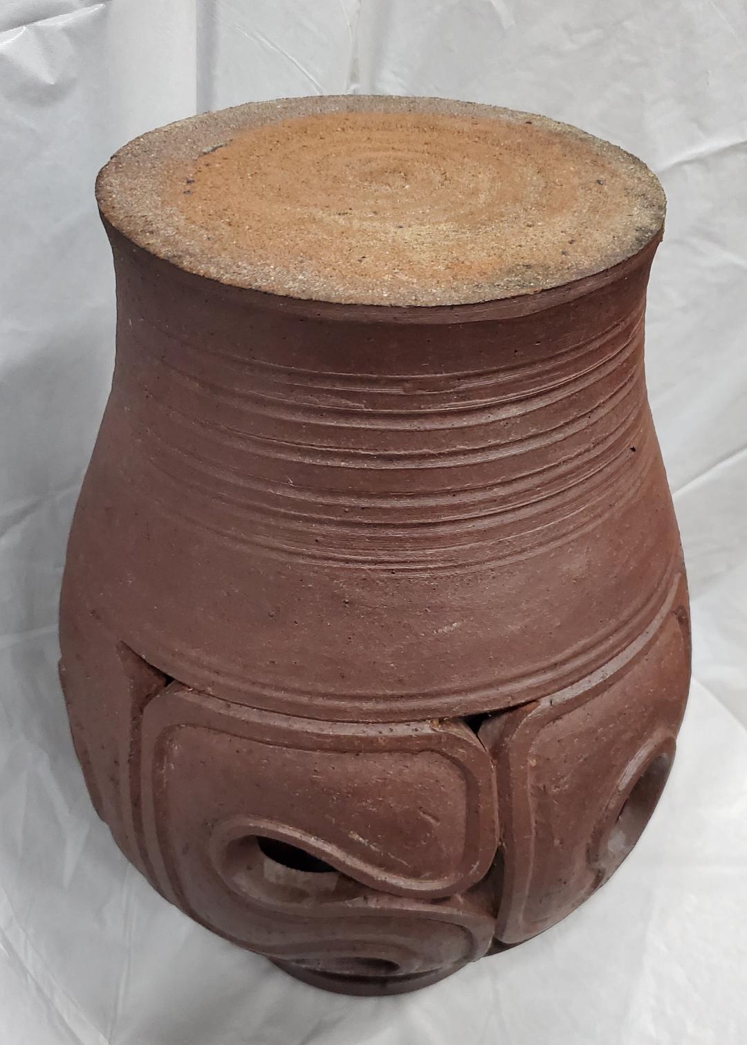 1960s Mid-Century Modern Stoneware Vase or Jar For Sale 5
