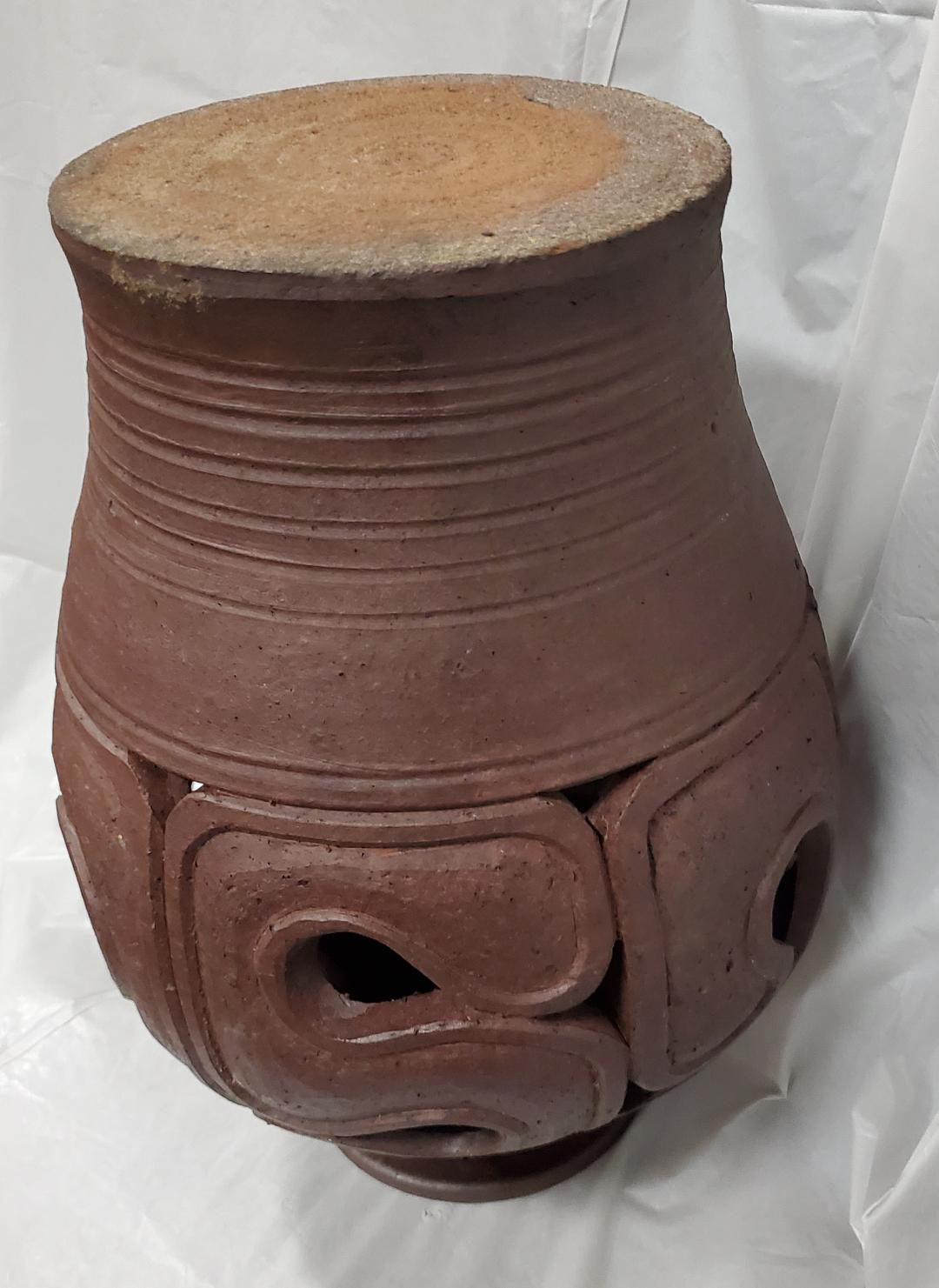 1960s Mid-Century Modern Stoneware Vase or Jar For Sale 6