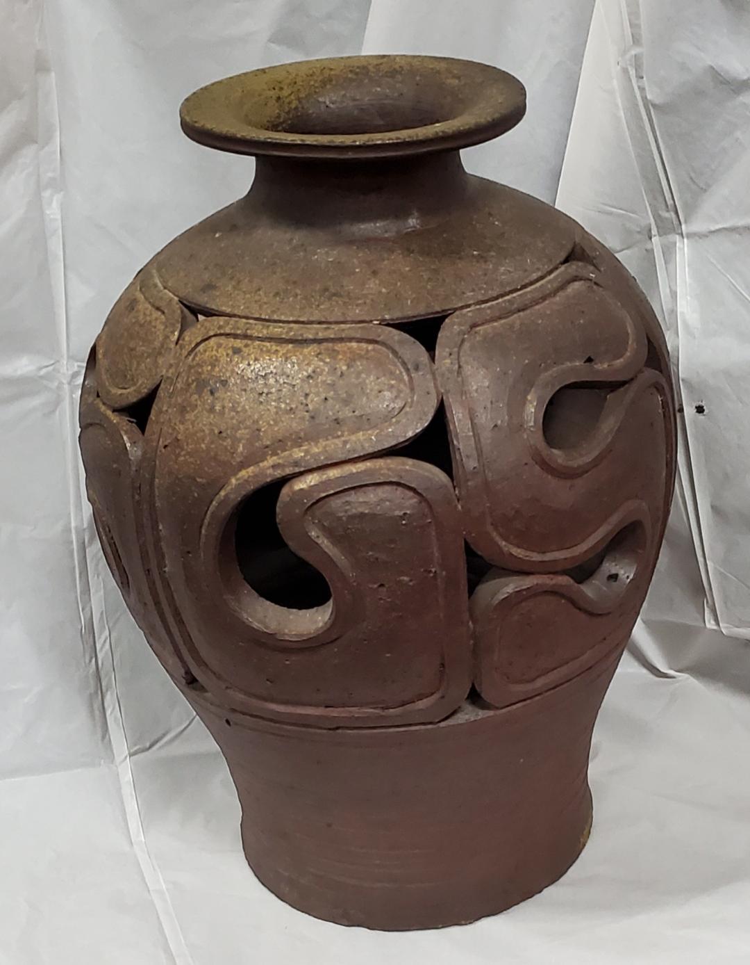 1960s Mid-Century Modern Stoneware Vase or Jar For Sale 2