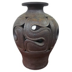 1960s Mid-Century Modern Stoneware Vase or Jar