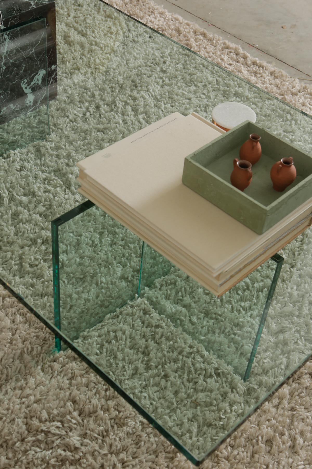 1960s Mid-Century Modern T-Shaped Glass Coffee Table 13