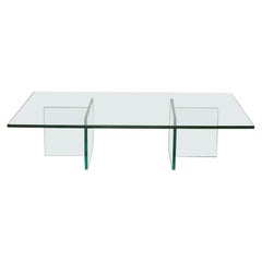 1960s Mid-Century Modern T-Shaped Glass Coffee Table