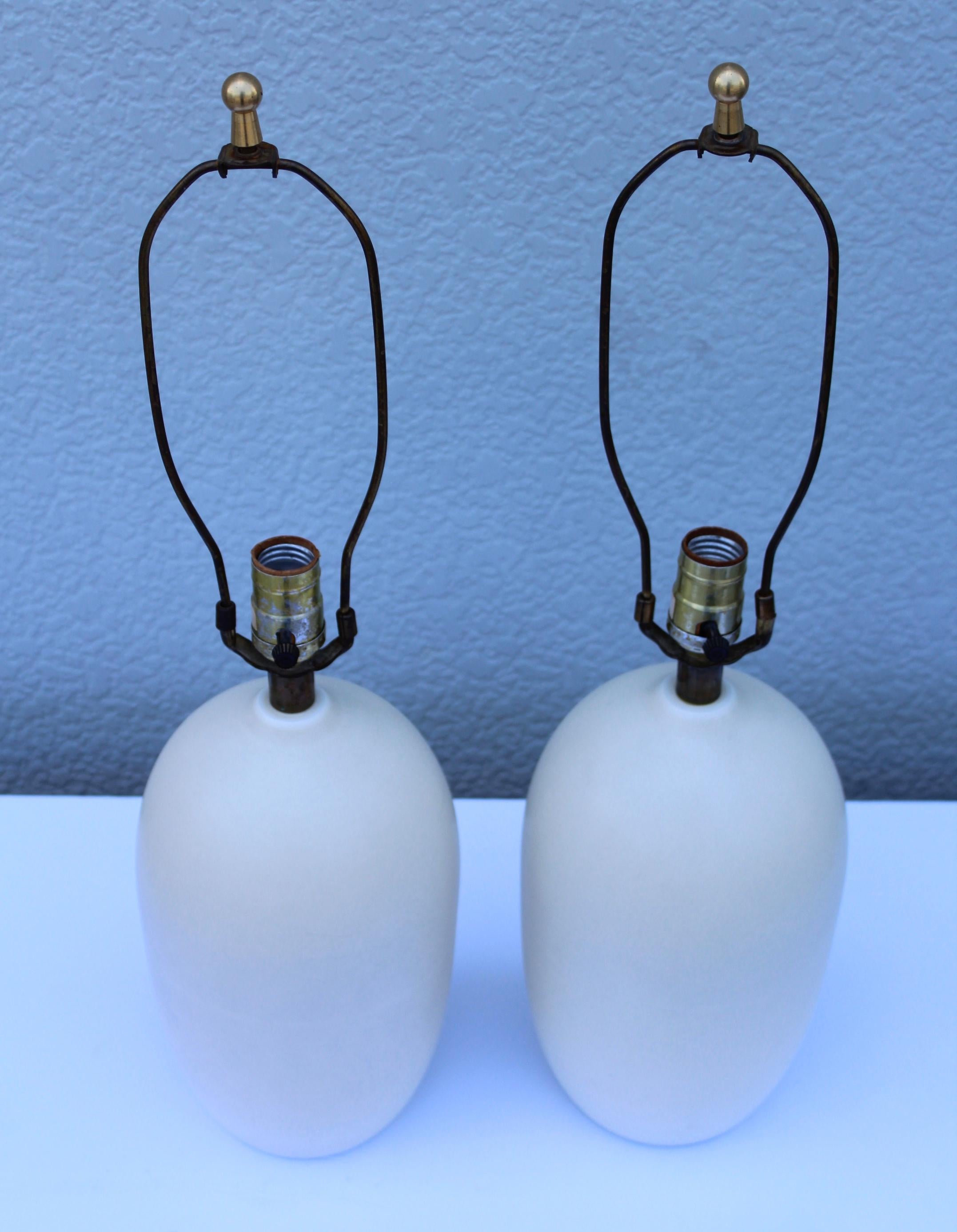 American 1960's Mid-Century Modern Table Lamps by Lotte & Gunnar Bostlund For Sale