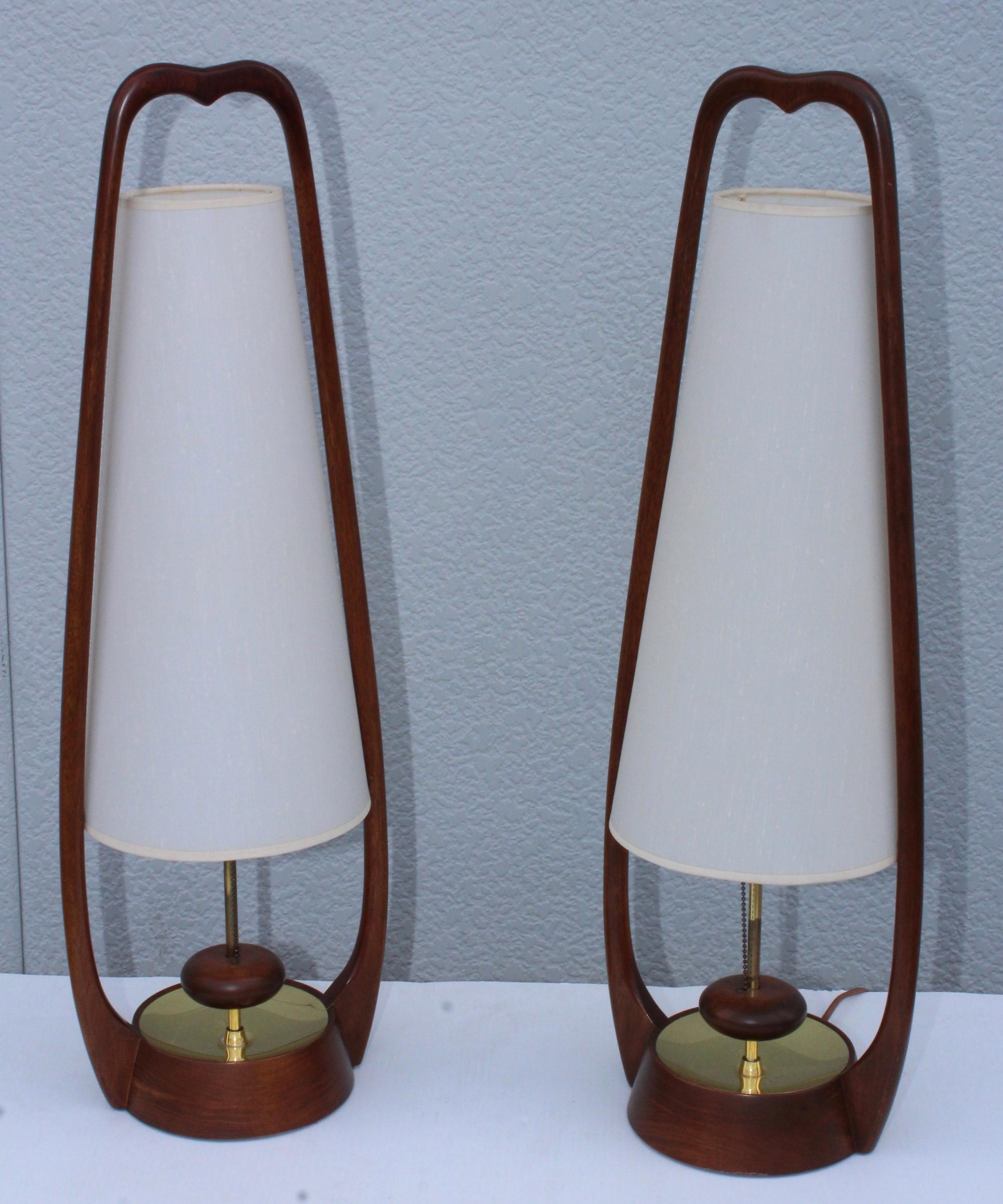 American 1960s Mid-Century Modern Table Lamps by Modeline