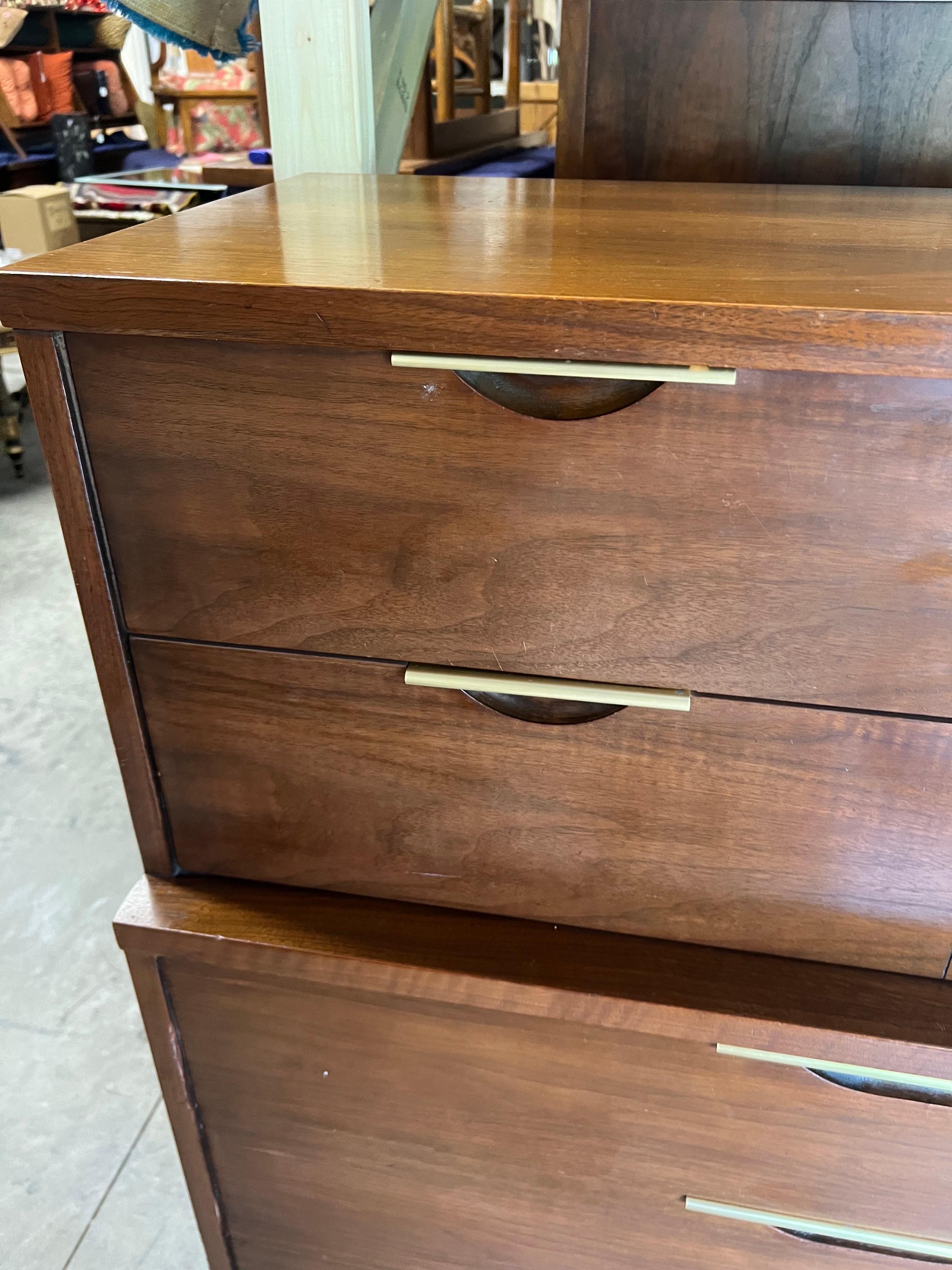 1960s Mid-Century Modern Tableau Highboy Dresser by Kent Coffey For Sale 4