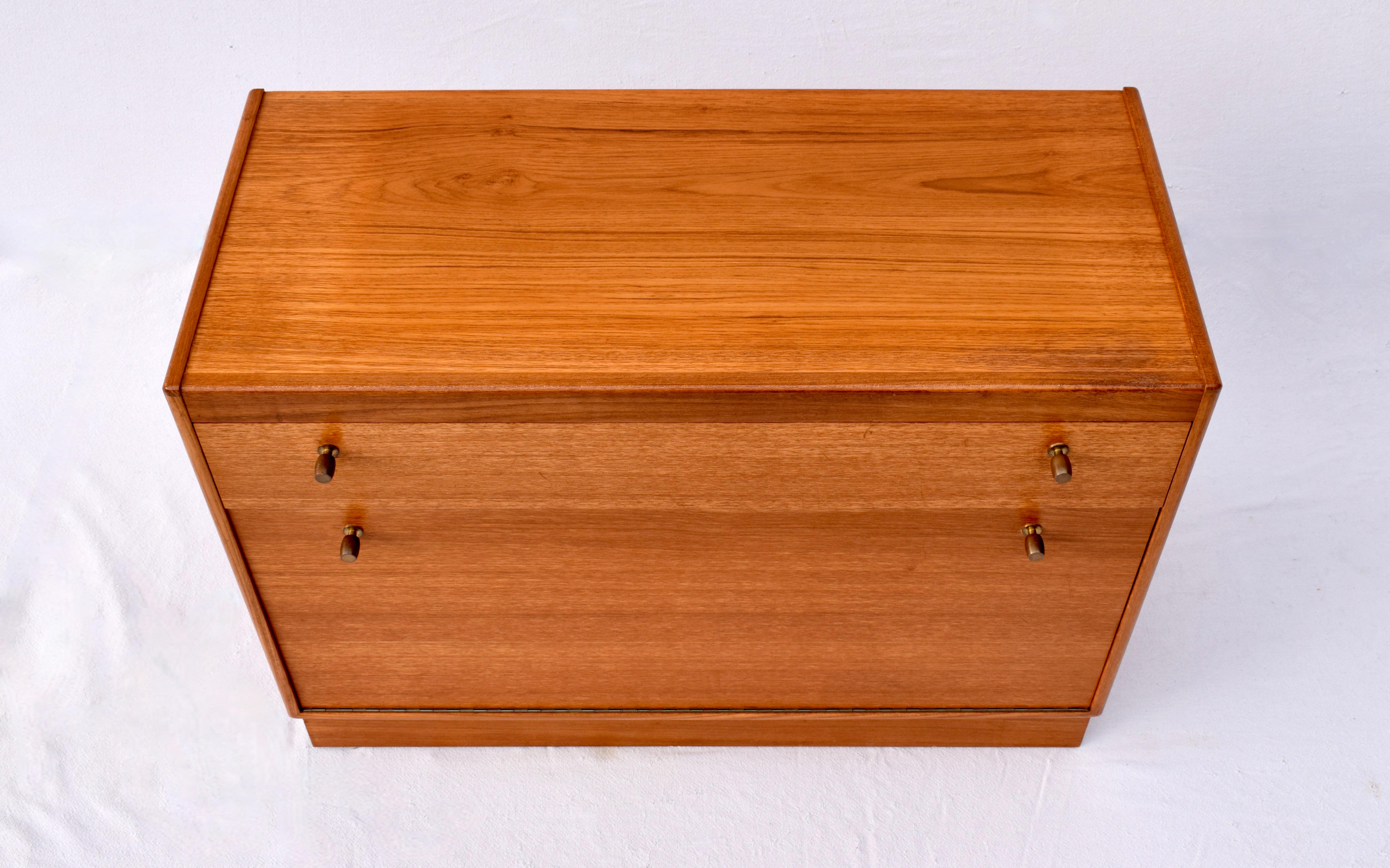English 1960's Mid Century Modern Teak Bar Cabinet