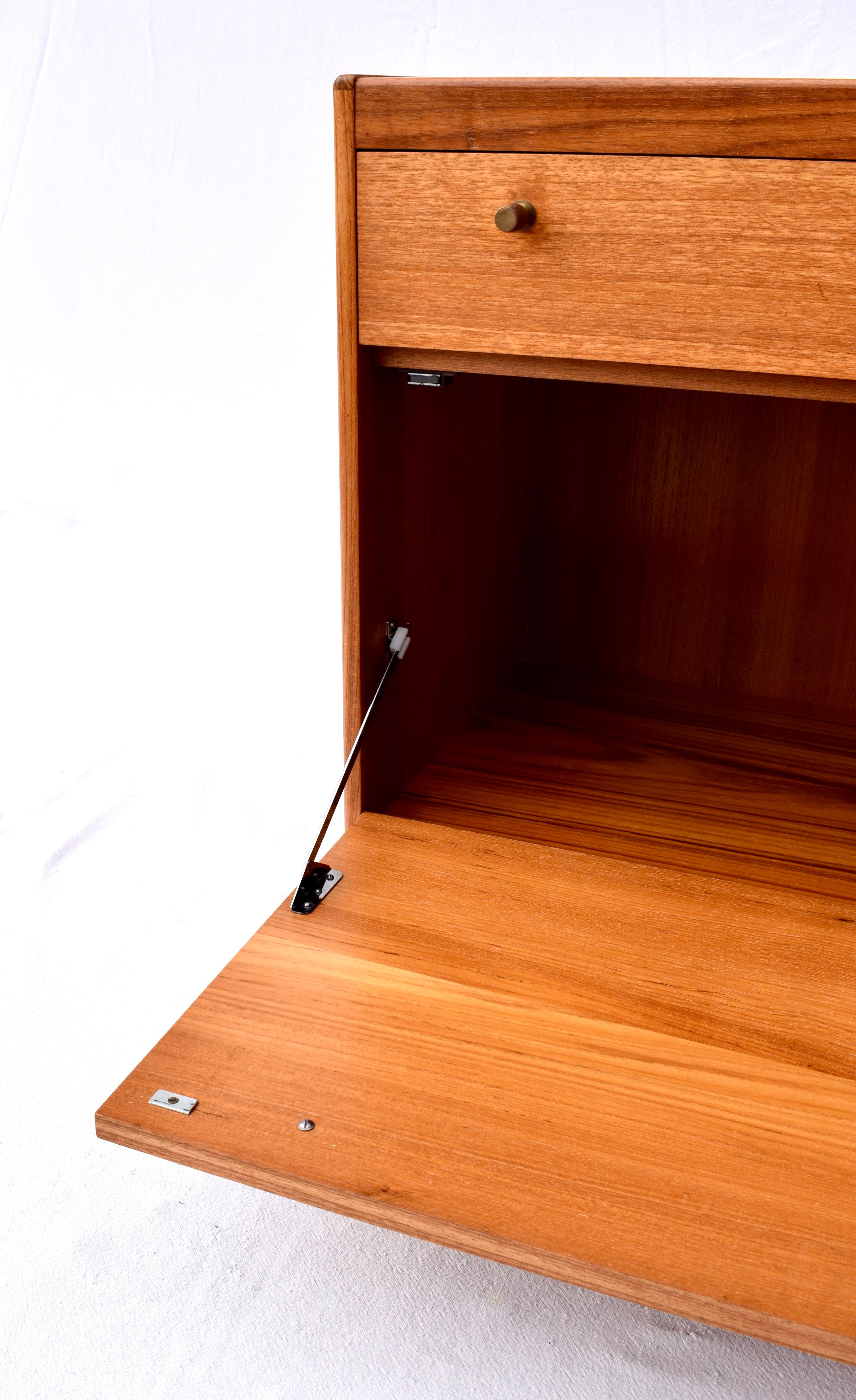 20th Century 1960's Mid Century Modern Teak Bar Cabinet