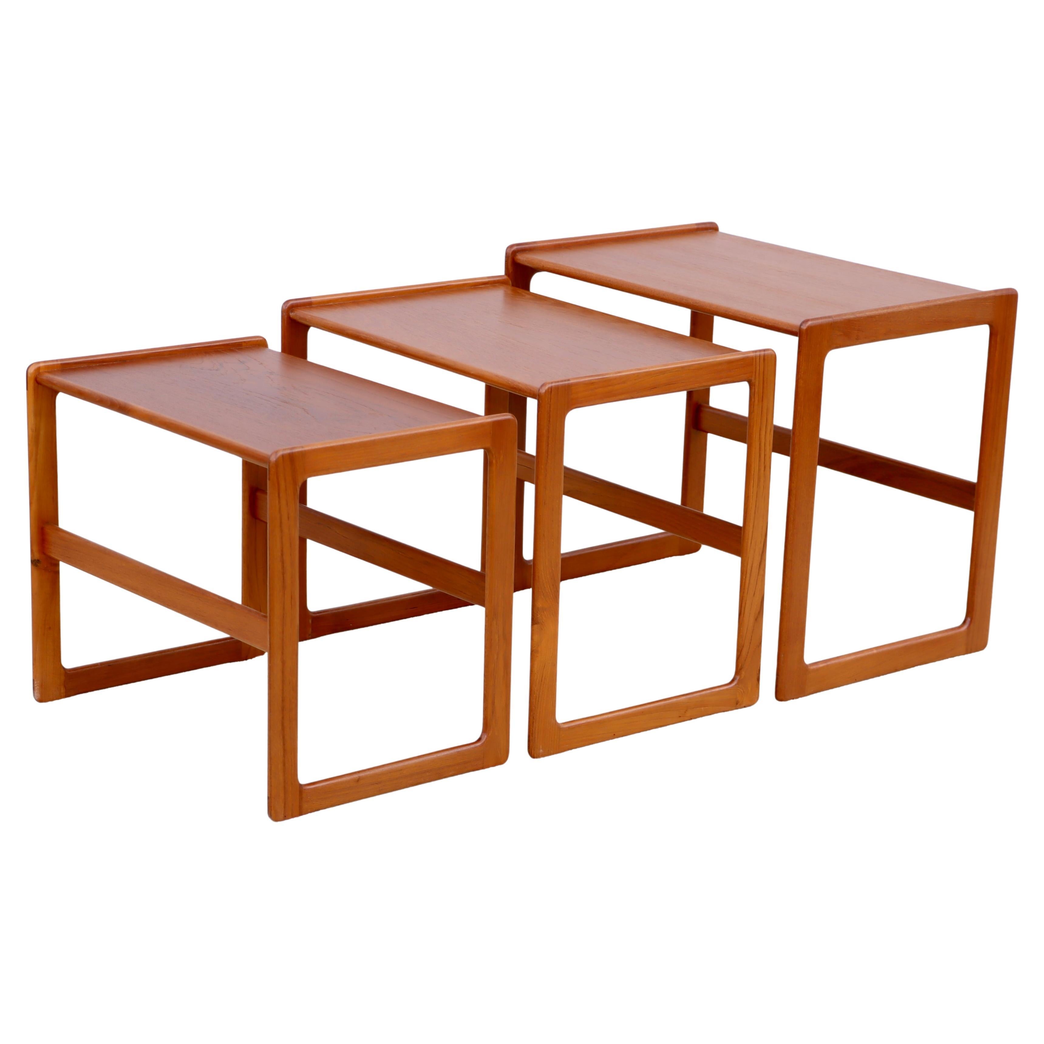 1960's Mid-Century Modern Teak Danish Nesting Tables