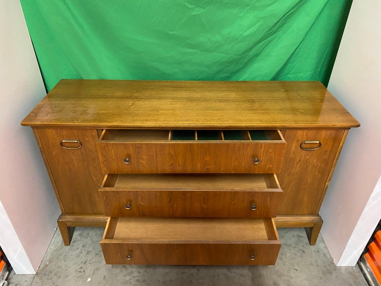 1960s Mid-Century Modern Teak Sideboard In Good Condition In Downingtown, PA