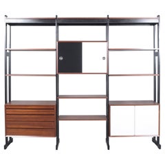 1960s Mid-Century Modern Teak Wall Unit with Versatile Storage