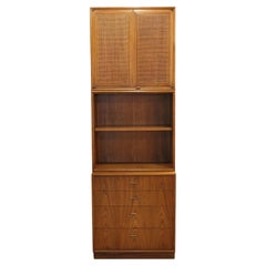 1960's Mid-Century Modern Three-Part Cabinet on Bookcase on Chest