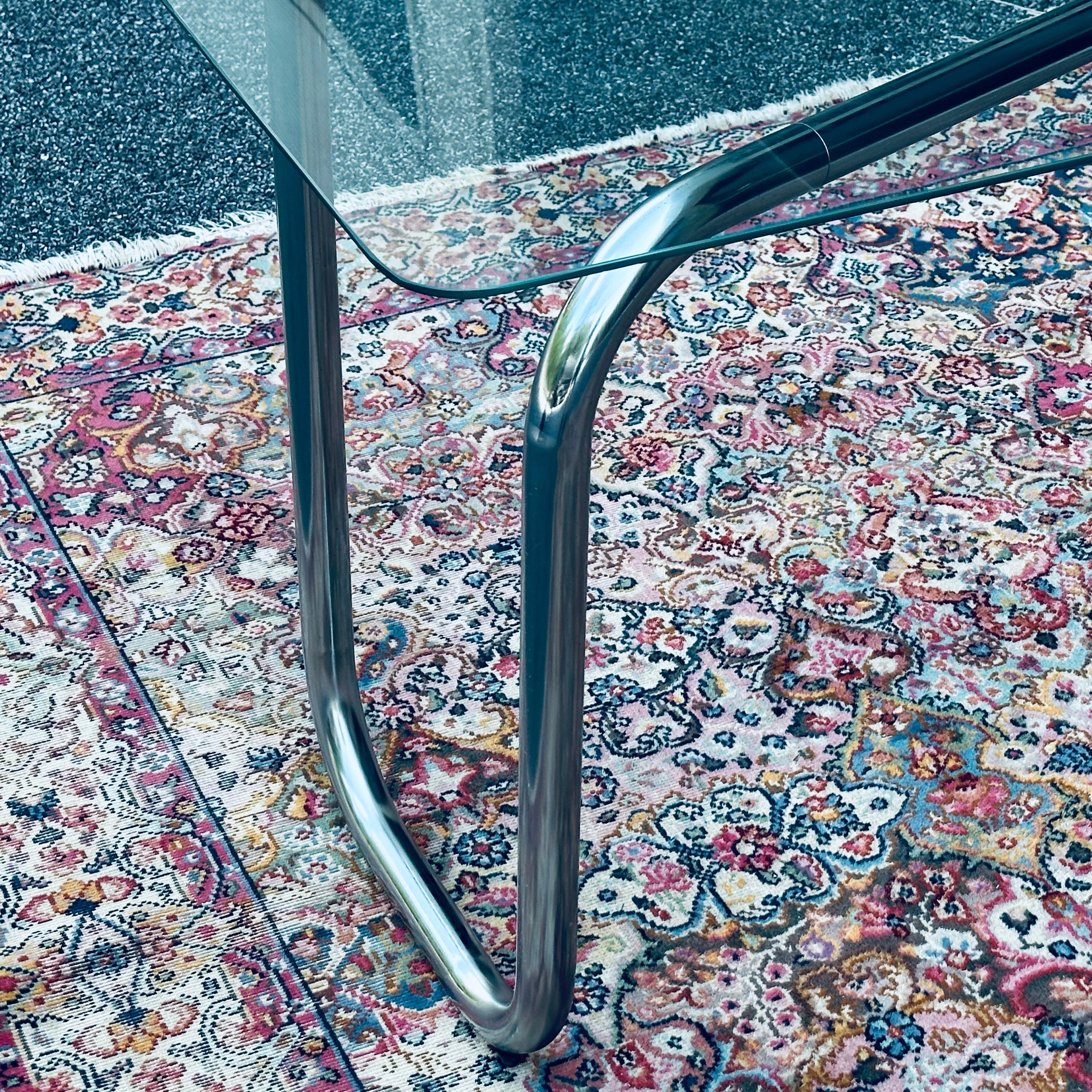 Konsolentisch aus Chromrohr mit Chromclips, Mid-Century Modern, 1960er Jahre im Angebot 2