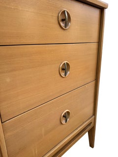 1960s Mid Century Modern Vintage Triple Dresser Lowboy in Herman Miller Style