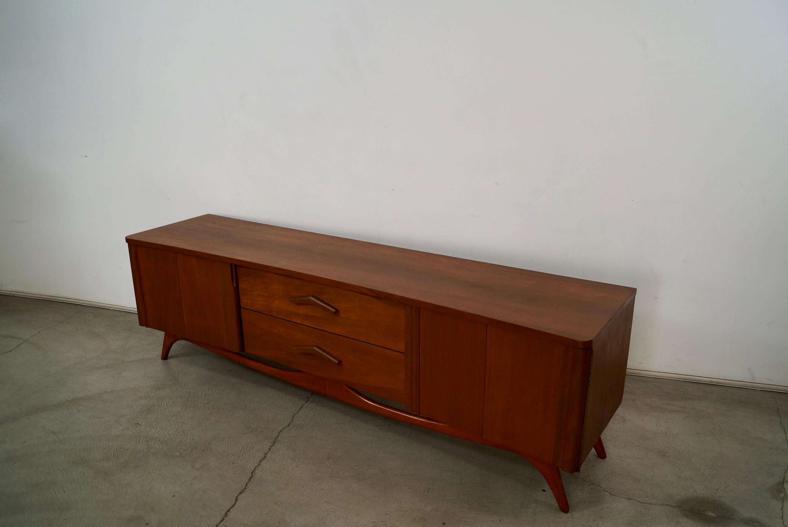 Mid-20th Century 1960's Mid-Century Modern Walnut Credenza / Sideboard