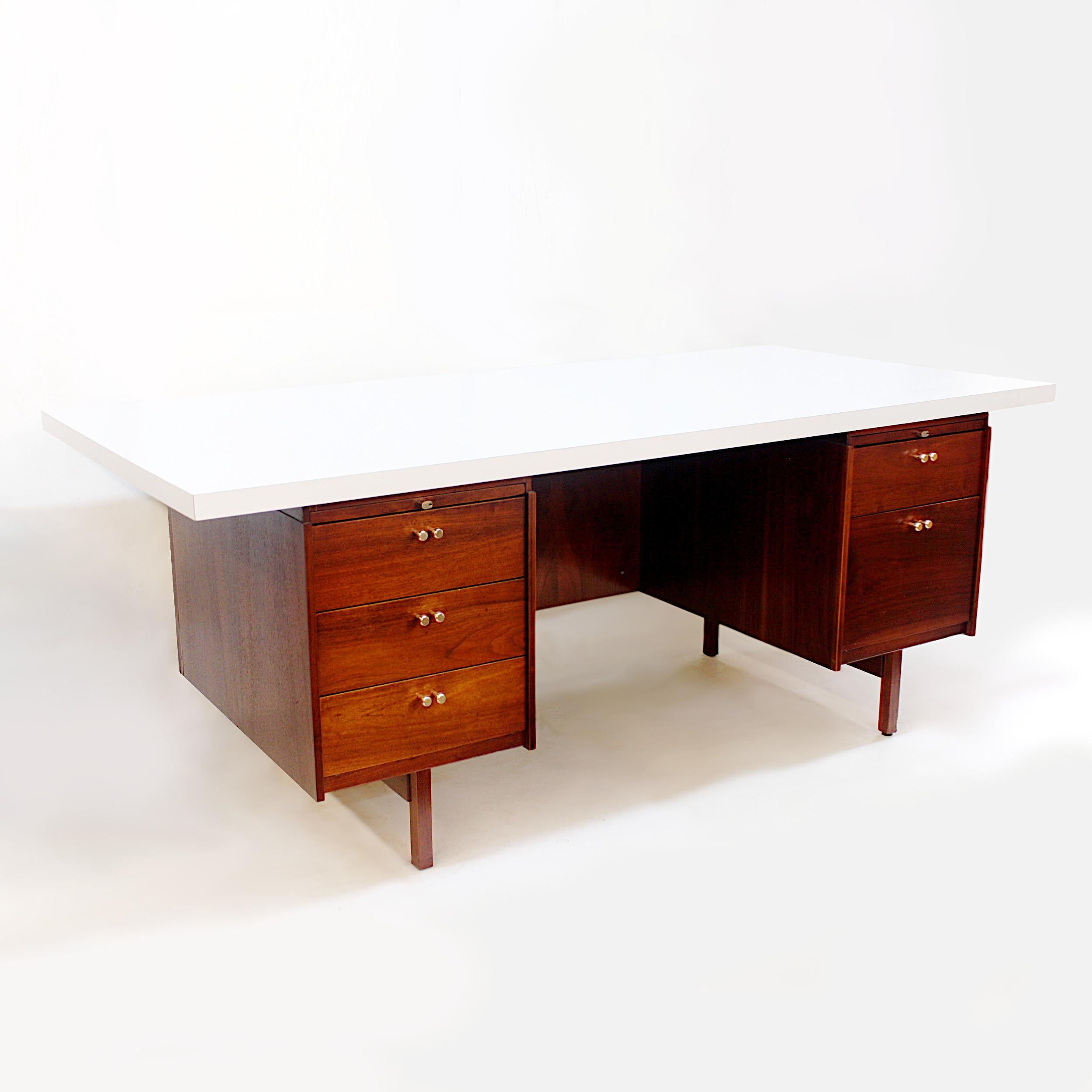 This amazing desk is part of the Template Group series of furniture designed by architect/designer Charles Deaton for the Leopold furniture Company. Deaton is best known for designing the iconic 'Sculpture House' located on Genessee Mountain in