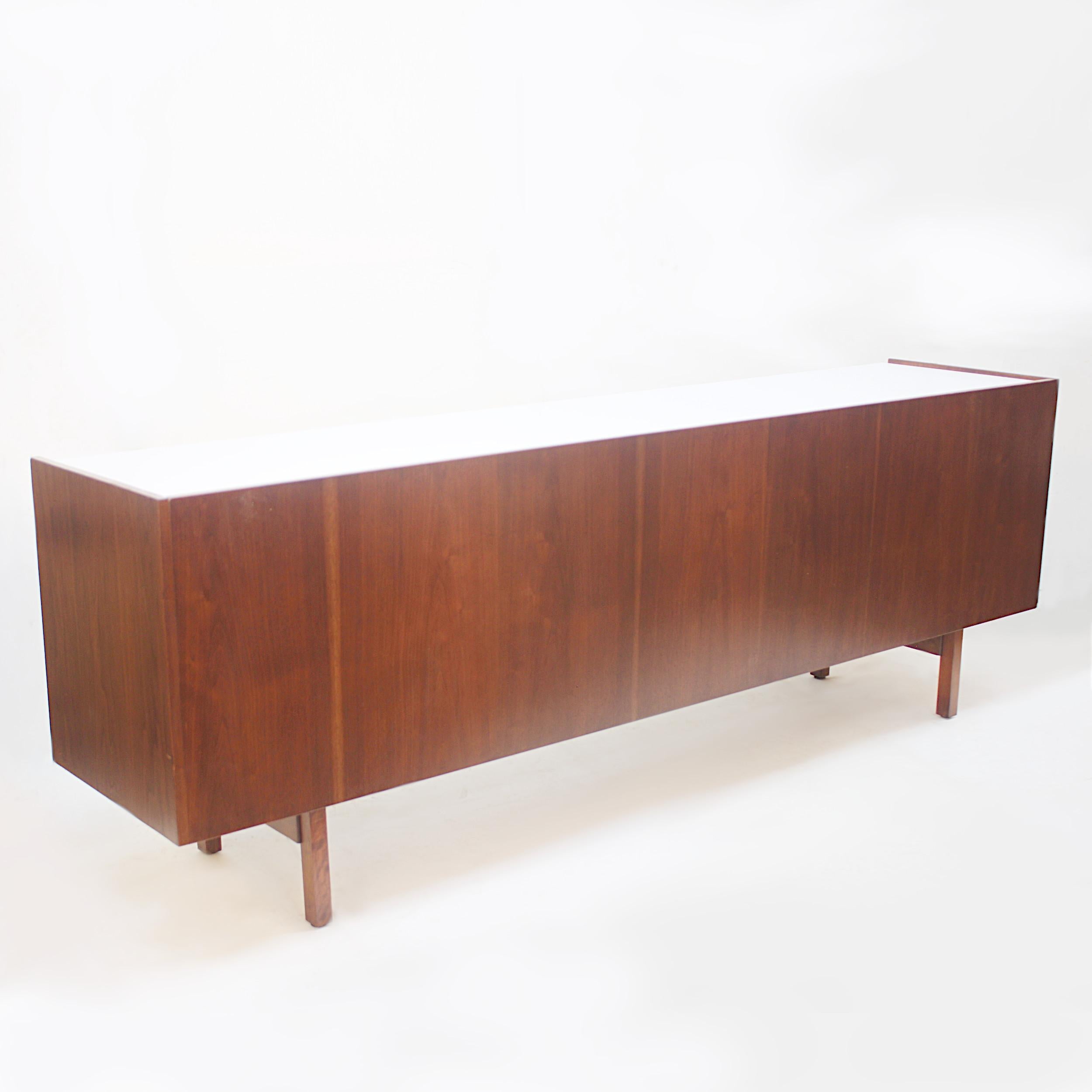 1960s Mid-Century Modern Walnut Executive Credenza by Charles Deaton for Leopold In Good Condition In Lafayette, IN