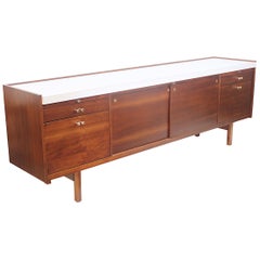 1960s Mid-Century Modern Walnut Executive Credenza by Charles Deaton for Leopold